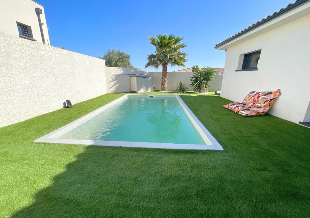 Villa Contemporaine Avec Piscine Chauffee Proche Des Plages Sauvian Екстер'єр фото