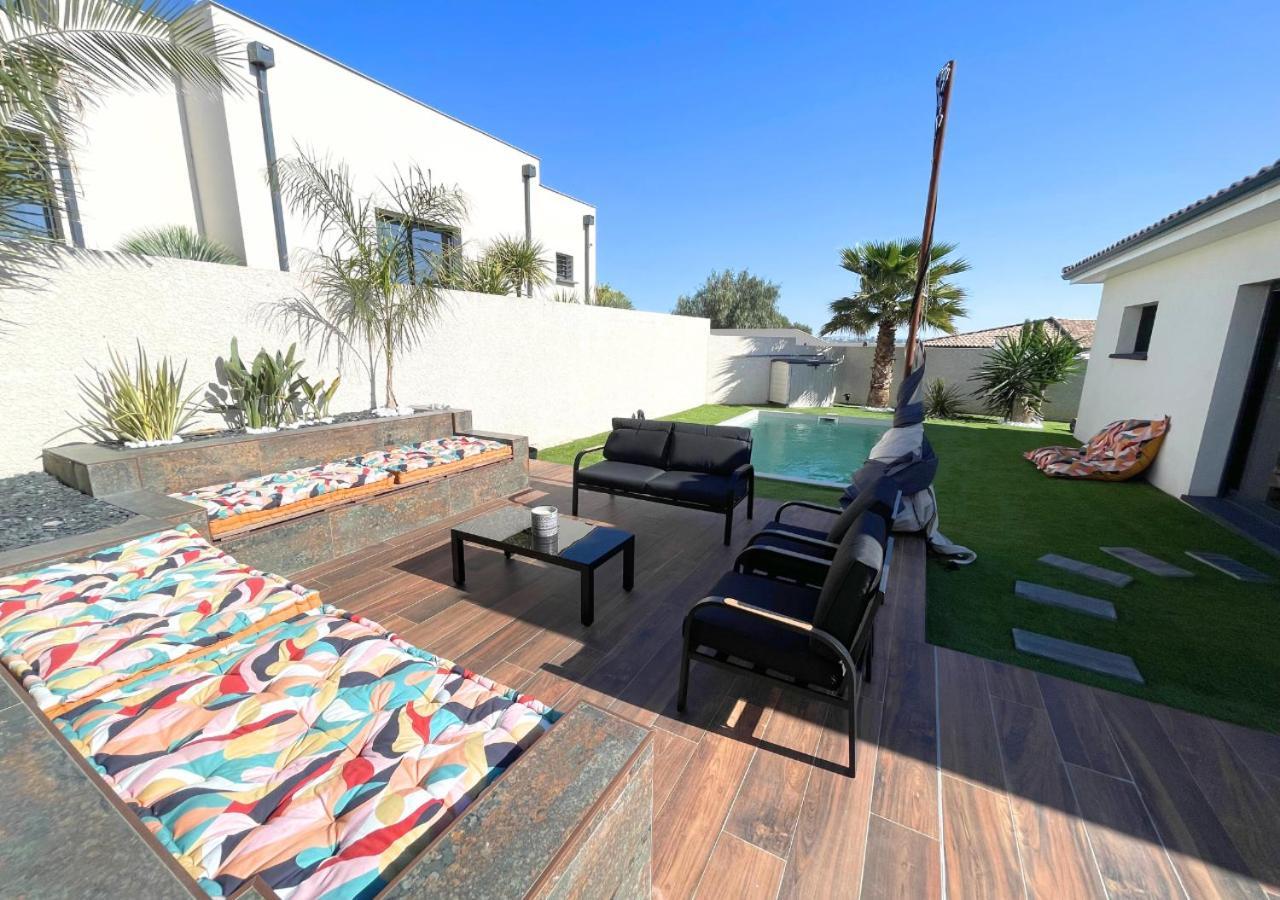 Villa Contemporaine Avec Piscine Chauffee Proche Des Plages Sauvian Екстер'єр фото